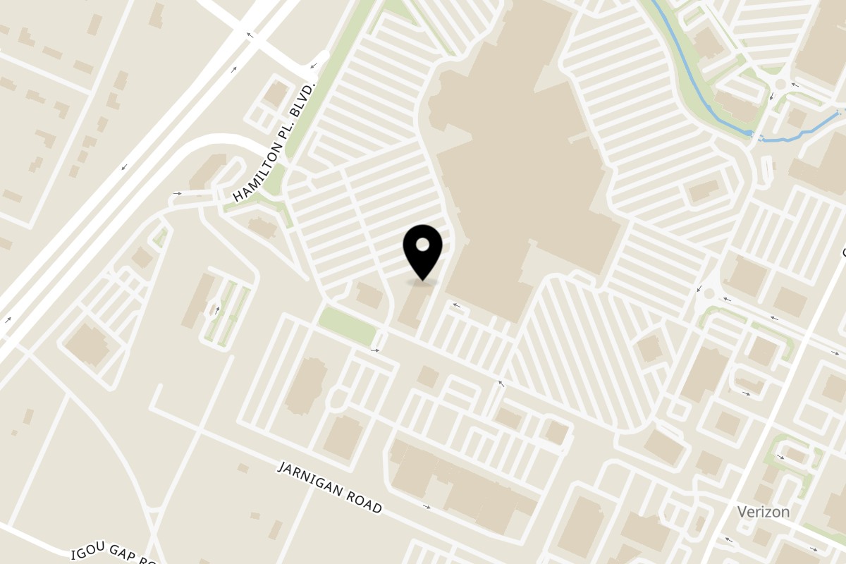 Map showing the location of Mean Mug Coffeehouse Hamilton Place on 2090 Hamilton Pl Blvd #106 in Chattanooga